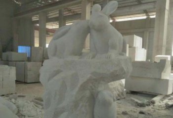 泉州精美的中国古典生肖兔雕塑