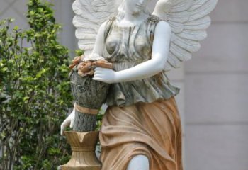 泉州精致高雅的汉白玉天使雕塑