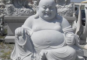 泉州精美高雅的汉白玉弥勒佛雕像
