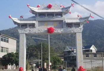 泉州红旗渠分水苑牌坊浮雕雕塑：专业雕塑定制服务