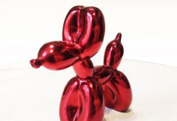 泉州红色气球狗气球雕塑，让狗狗宠爱时刻环绕