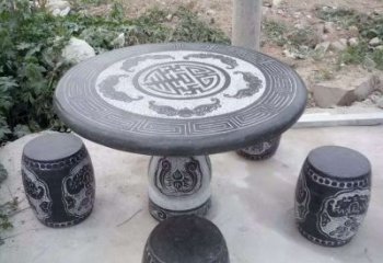 泉州艺术化的室外石桌凳雕塑