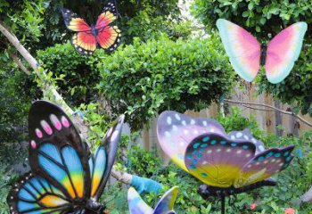 泉州花园玻璃钢仿真蝴蝶雕塑