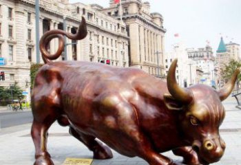 泉州华尔街牛招财牛铜雕，拥有力量的象征