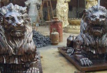 泉州汇丰铜狮子雕塑，令人叹为观止