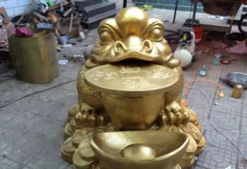 泉州铜质金蟾招财动物雕塑