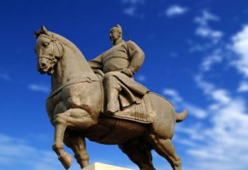 泉州领雕塑正大光明：李世民骑马景观雕塑