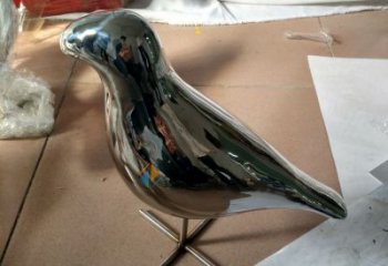泉州精致现代镜面不锈钢鸽子雕塑