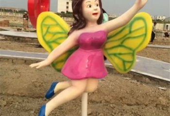 泉州领雕塑：精美的蝴蝶仙子公园景观雕塑