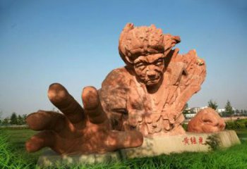 泉州中领雕塑-为抗战英雄黄继光献礼的石雕景观雕塑