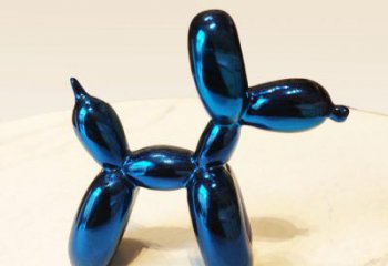 泉州蓝色气球狗雕塑摆件，可定制大小