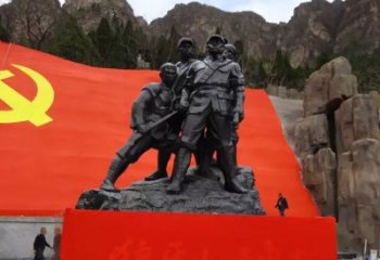 泉州狼牙山五壮士烈士铜雕，永载革命先烈光辉