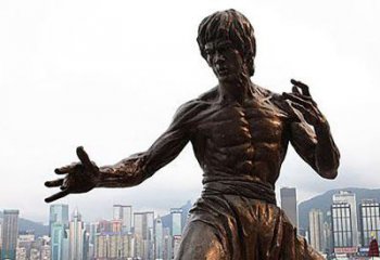 泉州李小龙铜雕，为您展现明星的精彩！