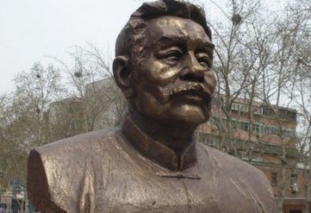 泉州鲁迅头像校园名人铜雕，传承文化，缔造经典