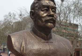 泉州鲁迅胸像名人铜雕是中领雕塑公司定制的一款…