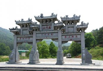 泉州鹿门山景区仿古石雕牌楼雕塑-让你亲近历史
