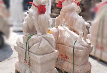 泉州卯兔·晚霞红12生肖石雕兔雕塑