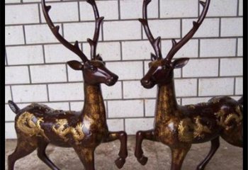 泉州中领雕塑梅花鹿玻璃钢动物雕塑是一款造型精…