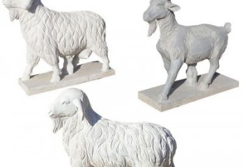 泉州绵羊石雕公园动物雕塑-精致耐用的绵羊雕塑