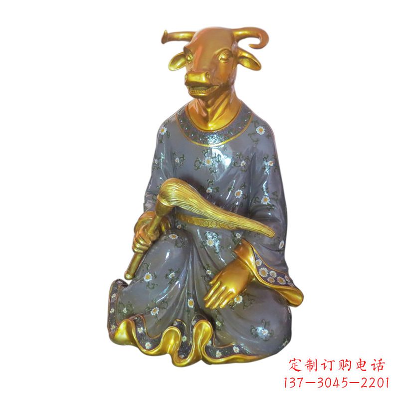 泉州牛-玻璃钢彩绘生肖雕塑