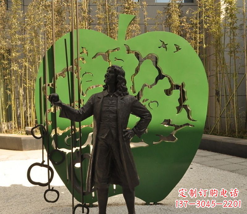 泉州牛顿公园铜雕,艺术品升华人物形象