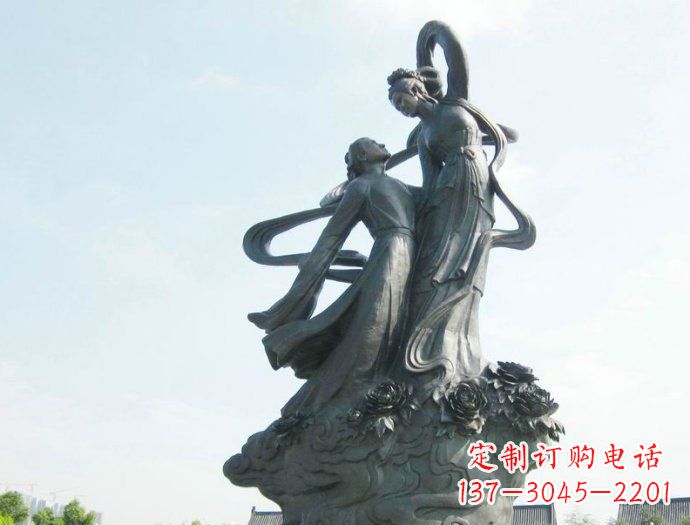泉州牛郎织女广场景观铜雕