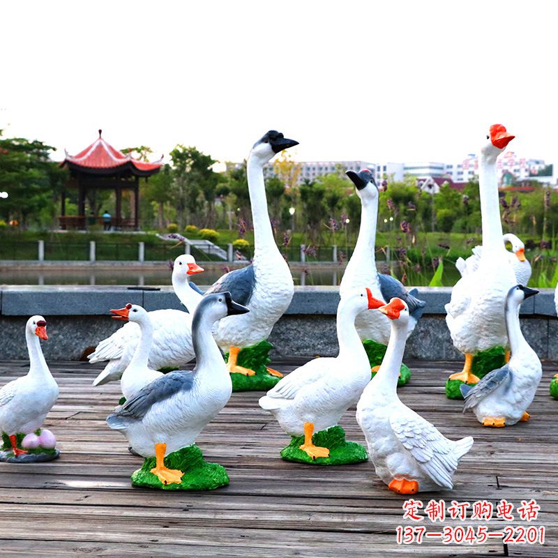 泉州高端铜质农场天鹅雕塑