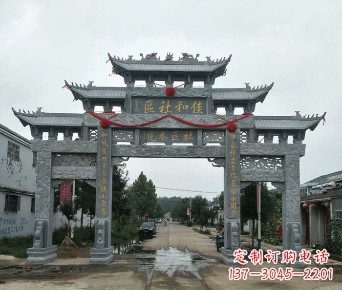 泉州中领雕塑—专业牌坊石雕定制