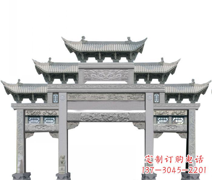 泉州中领雕塑定制式牌坊石雕