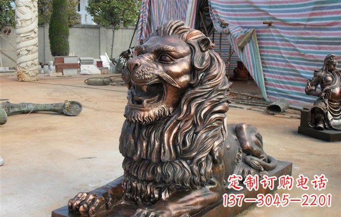 泉州汇丰狮子铜雕,体现高贵气质
