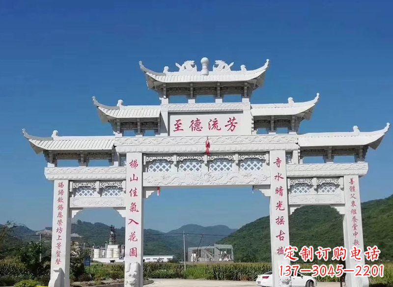 泉州中领雕塑:牌坊石雕横梁