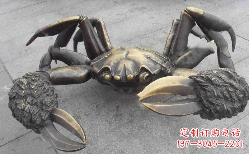 泉州螃蟹动物铜雕
