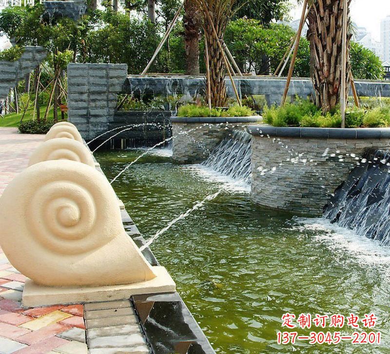 泉州喷水蜗牛石雕