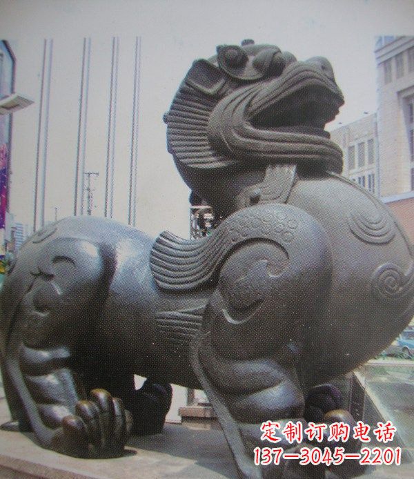 泉州中领雕塑:精致貔貅古代神兽铜雕