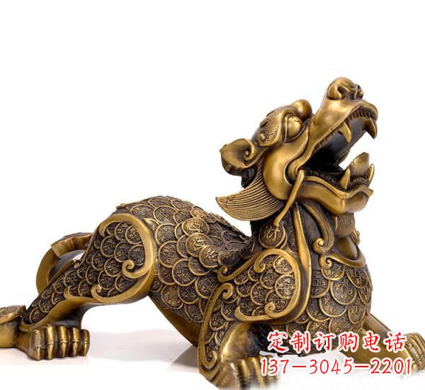 泉州特色貔貅铜雕,精致美观,福祉永存