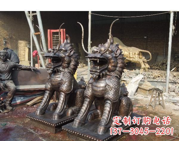 泉州辟邪麒麟铜雕