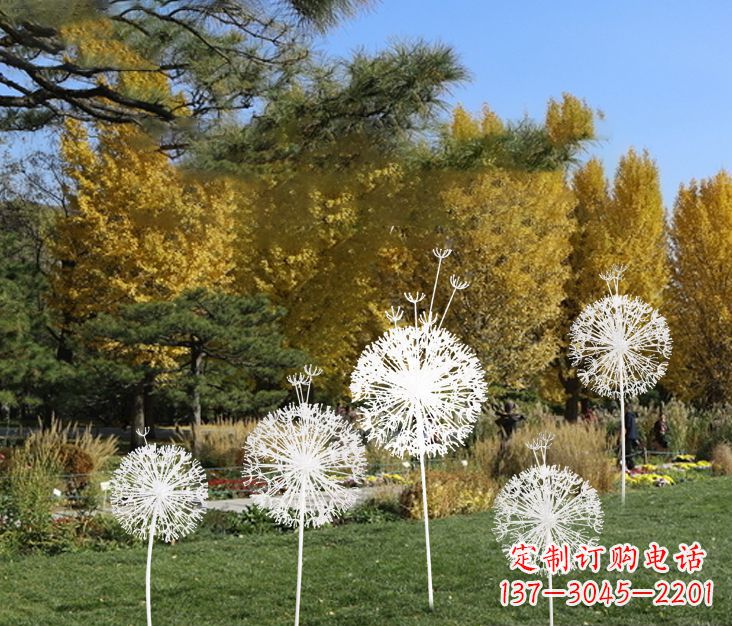 泉州中领雕塑:精美不锈钢蒲公英雕塑
