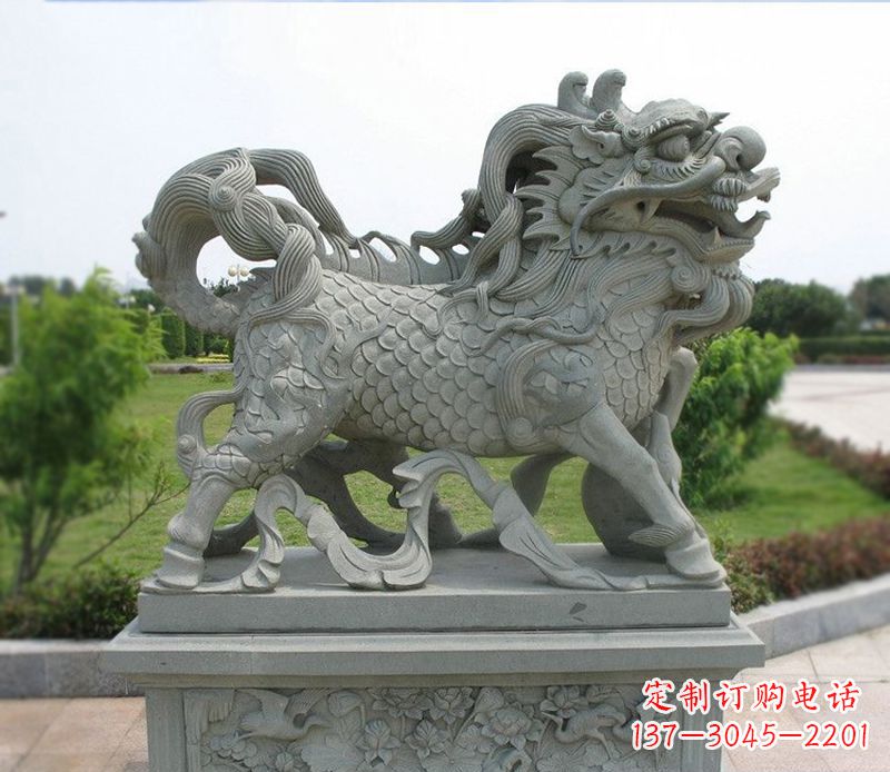 泉州麒麟招财石雕