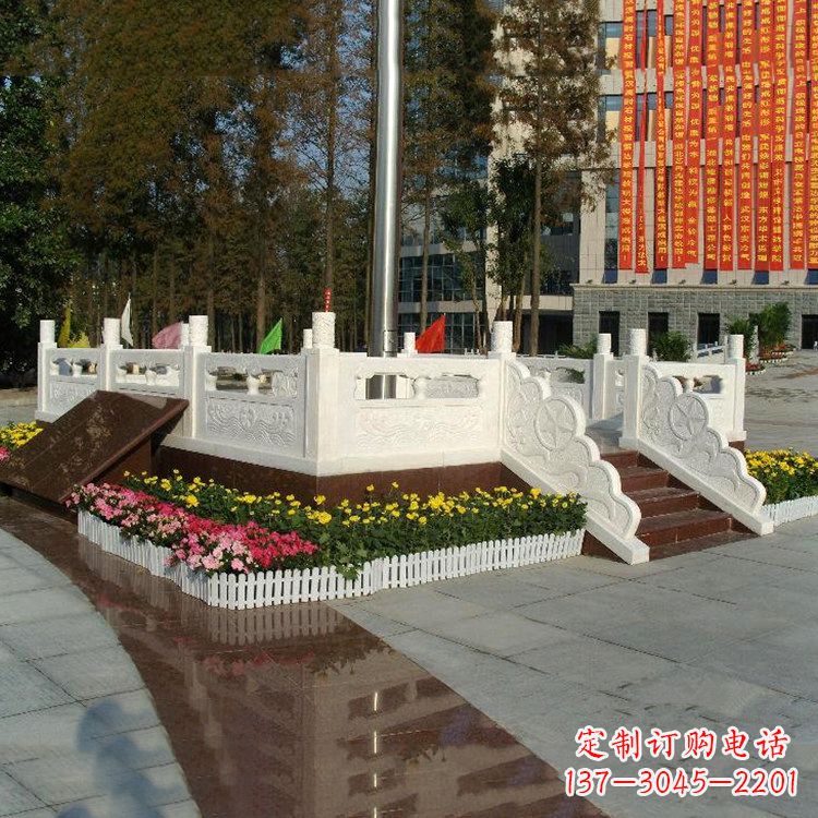 泉州高端定制玉石汉白玉石雕广场升旗台