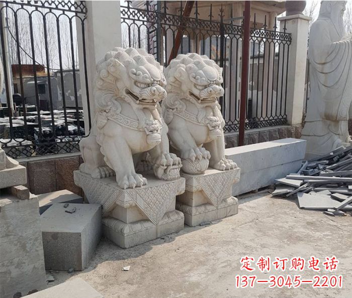 泉州大理石狮子雕塑,充满豪迈气派