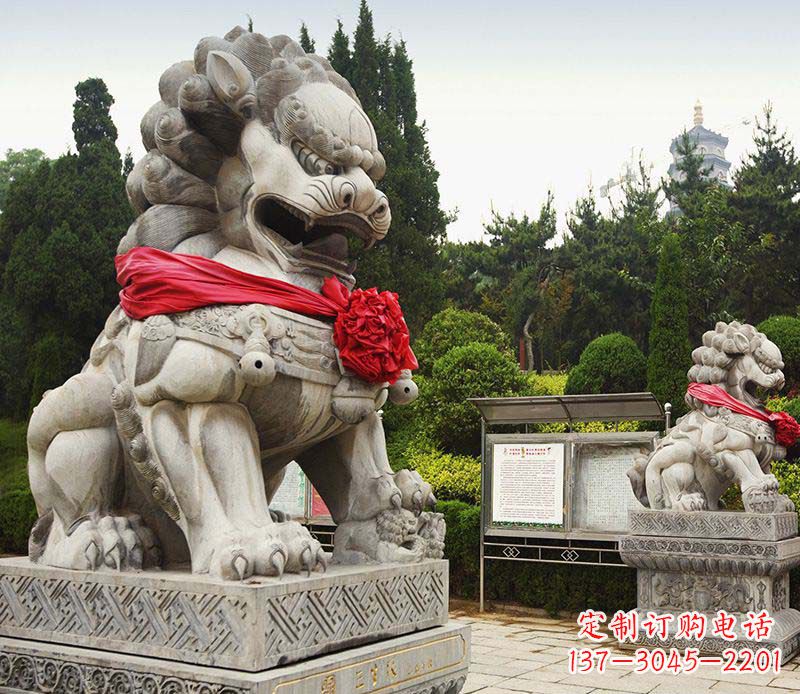 泉州艺术精美大理石狮子雕塑