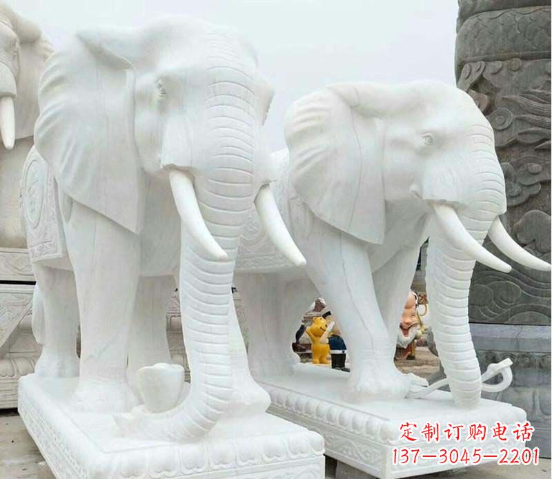 泉州企业门口大象石雕