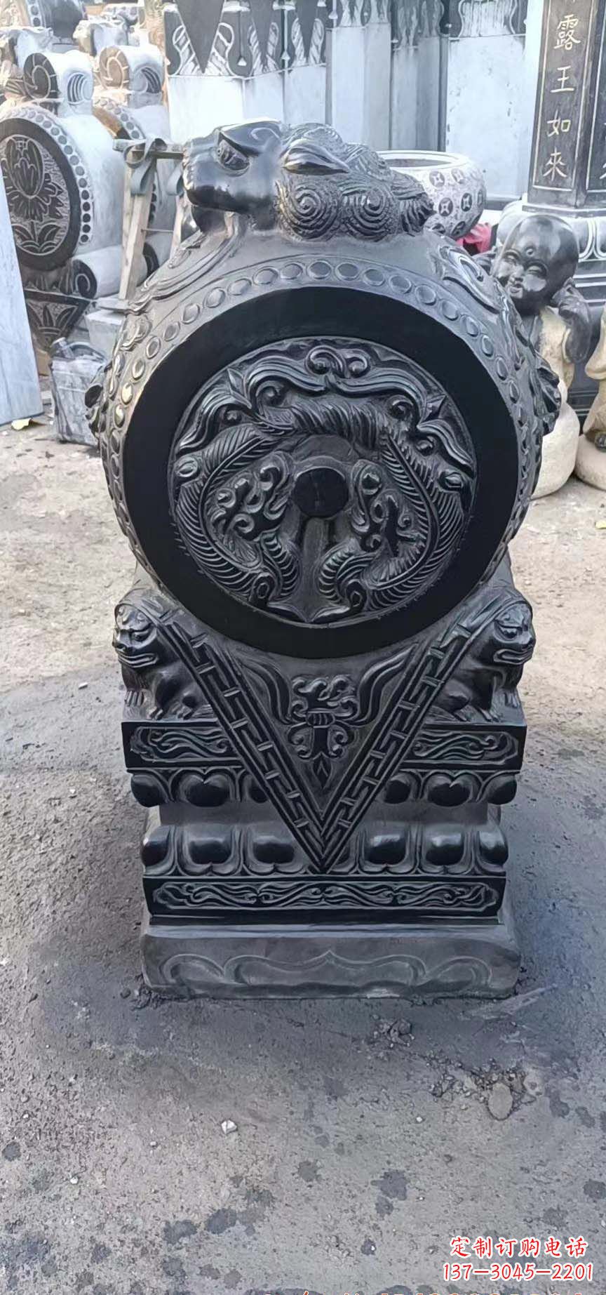 泉州门墩石雕,营造青石抱鼓石之美