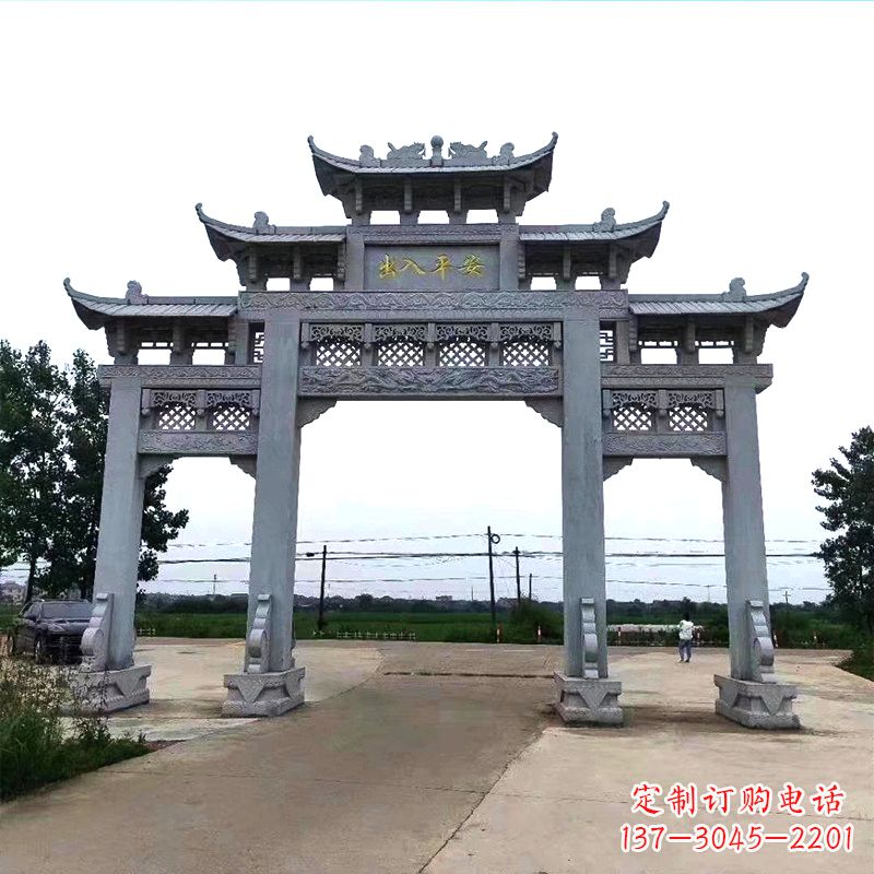 泉州青石仿古农村石牌坊