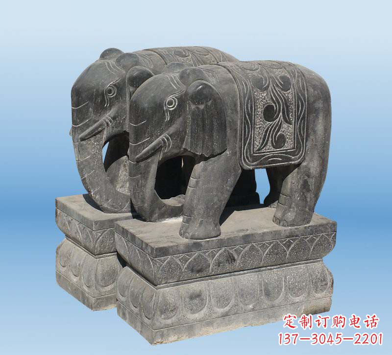 泉州仿古石雕大象,雕刻出精美之美