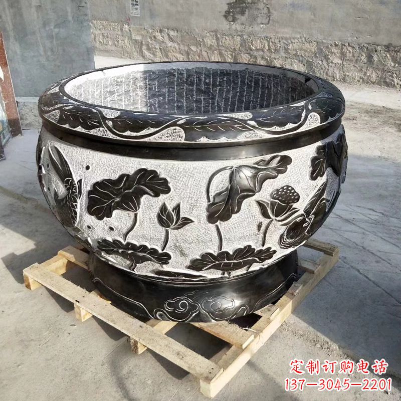 泉州欣赏古典韵味,青石仿古水缸雕塑尽显典雅