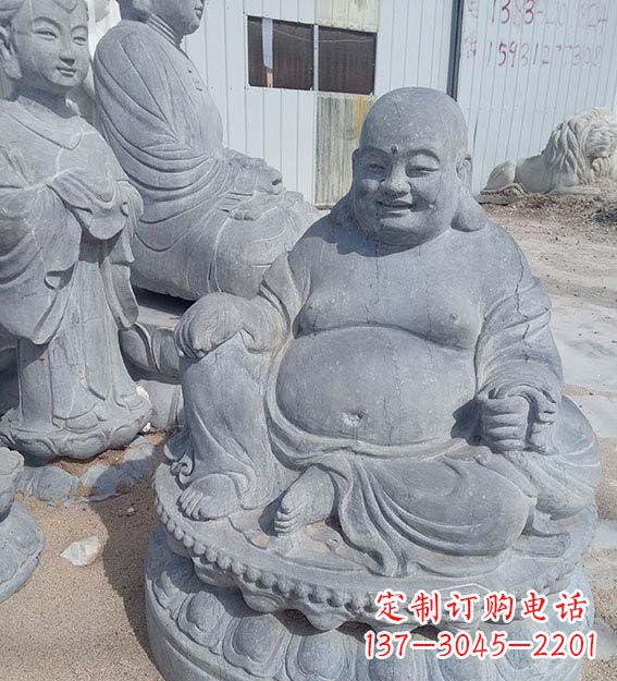 泉州青石仿古弥勒佛雕塑