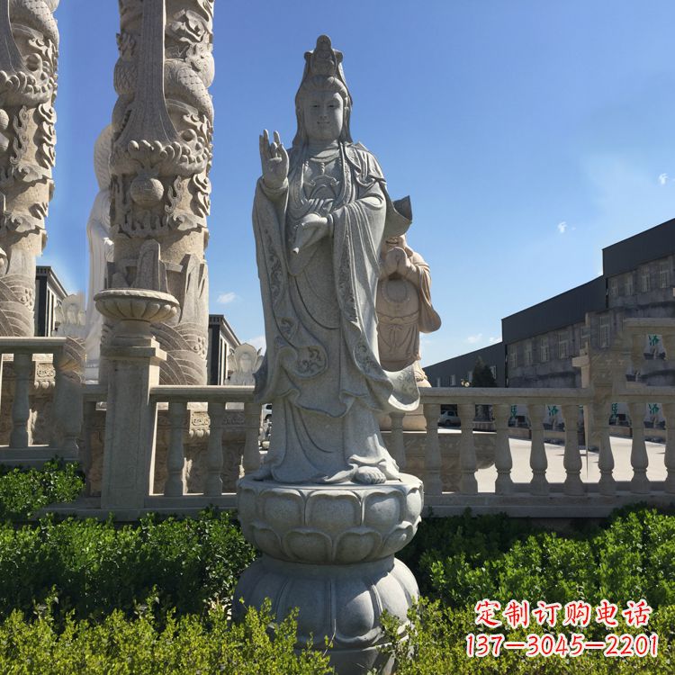泉州精美神圣的观音菩萨石雕塑