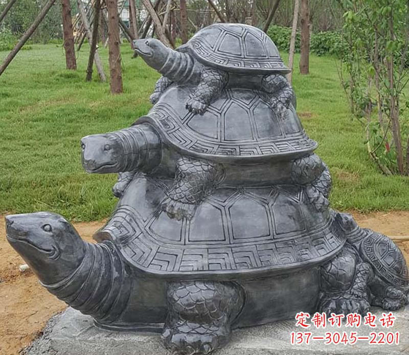 泉州精美耐看的海龟母子雕塑