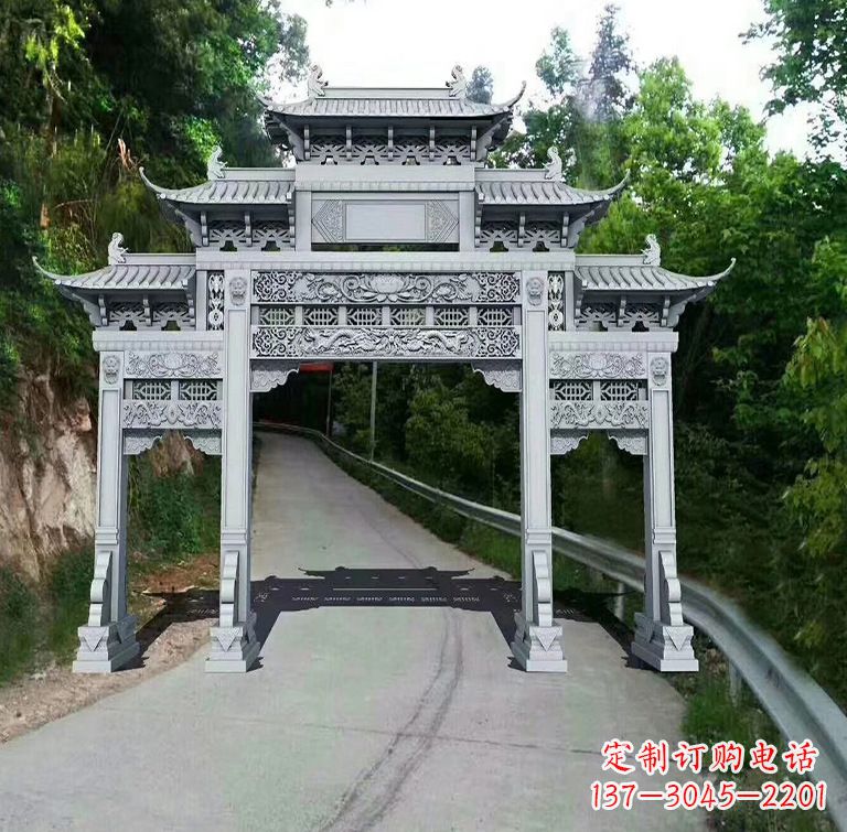 泉州青石牌坊雕塑,演绎精致经典